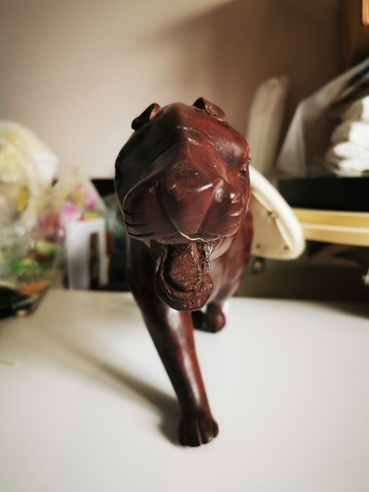 Деревянная пантера 50 см ягуар леопард статуэтка декор