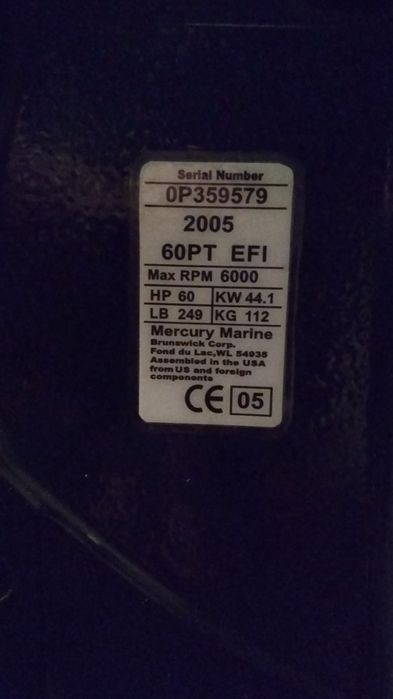 Лодочний мотор меркурі 60