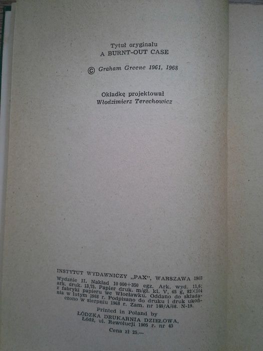 Trąd, Graham Greene, wyd. 1968r,
