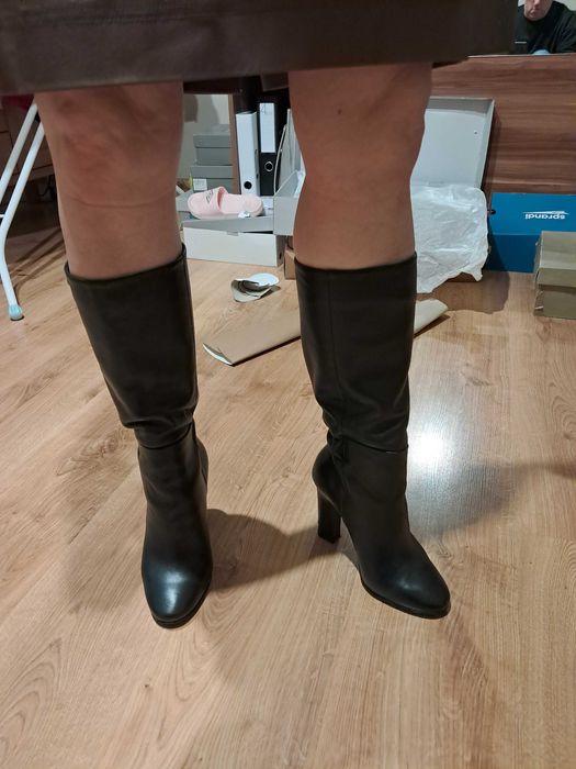 Kozaki długie czarne ZARA