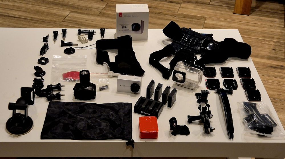 Kamera sportowa Yi 4K Action Camera Bardzo duży zestaw