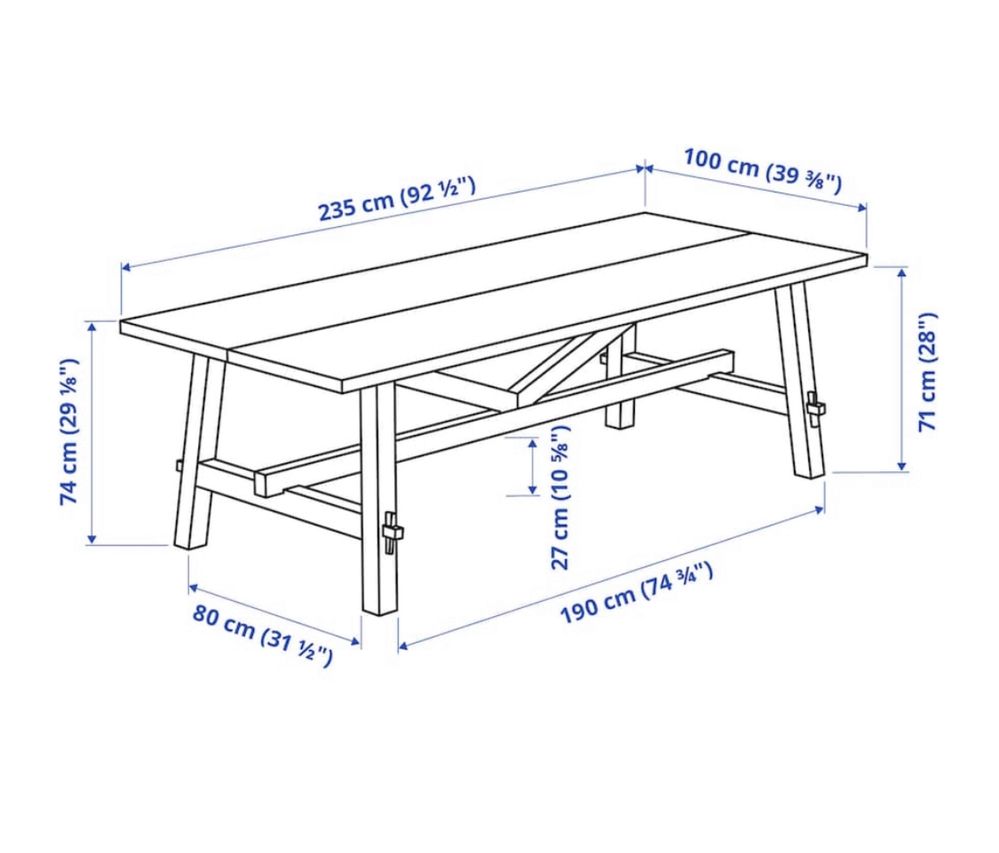 Stół skogsta ikea