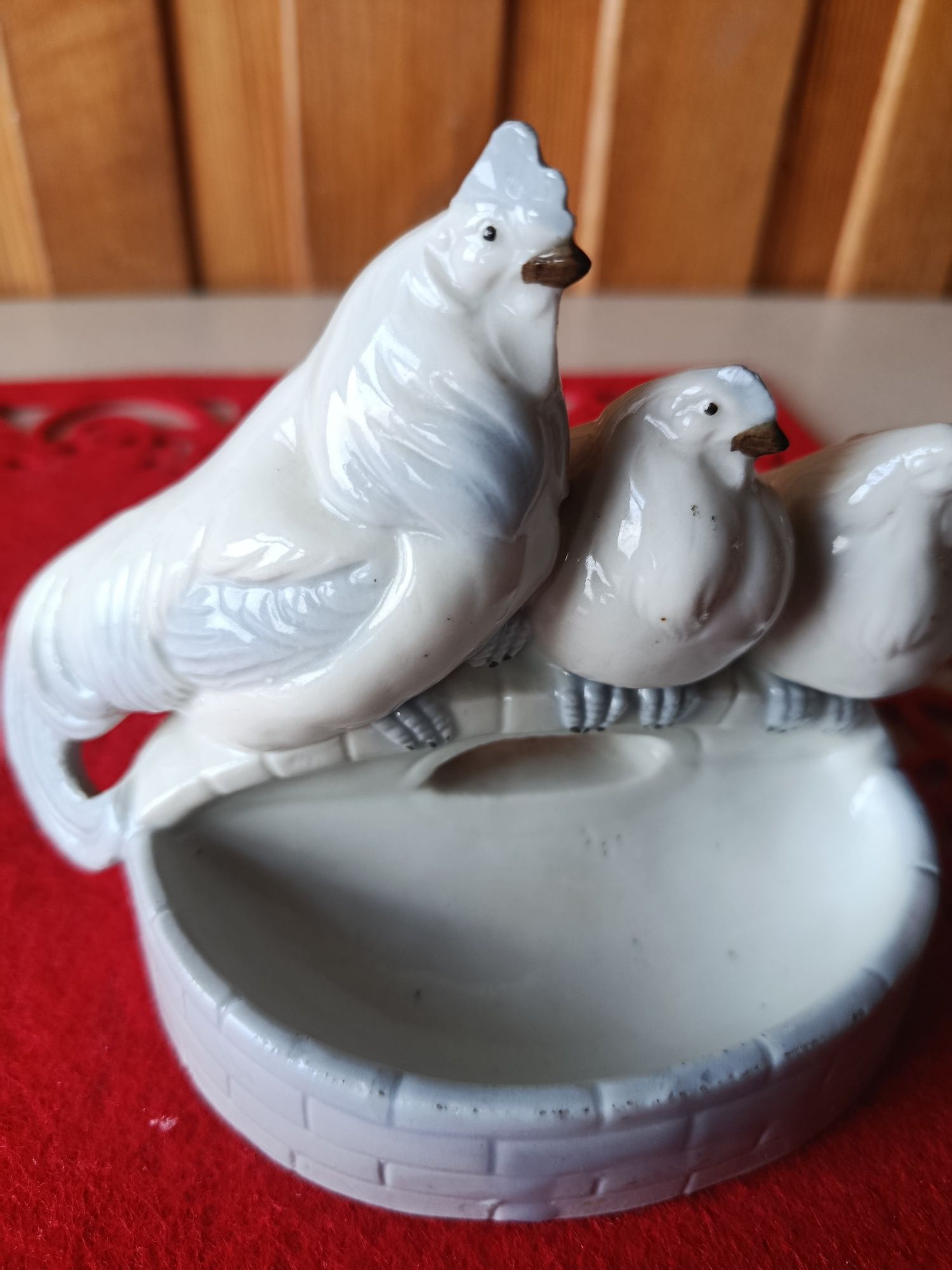 Porcelanowy kogut kury figurka paterka stara  przedwojenna