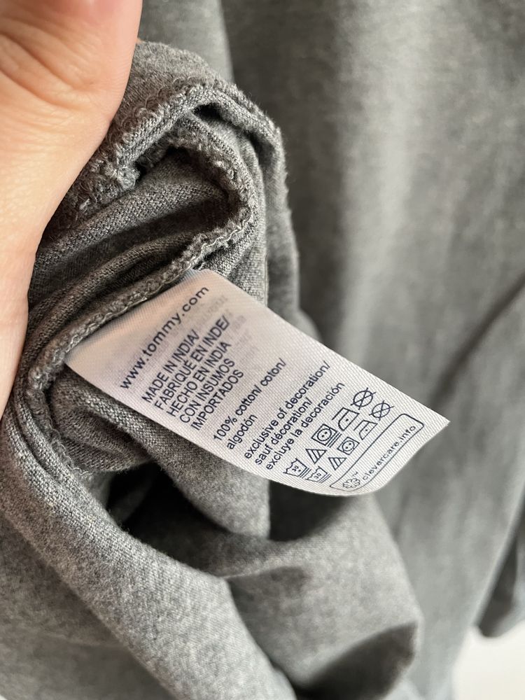 Tommy Hilfiger longsleeve szary melanz basic cotton