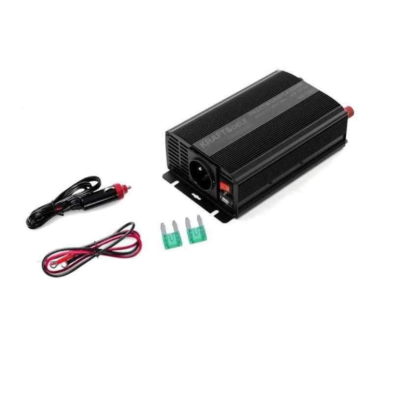 KRAFT&DELE Przetwornica Napięcia Czysta Sinusoida 12v 230v 600w KD1257