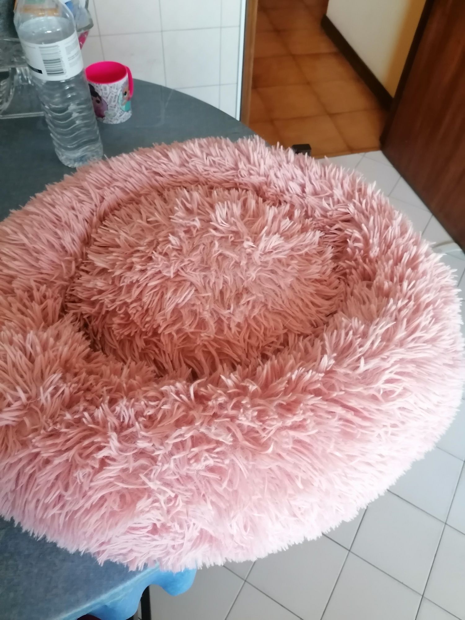 Cama Rosa de cão antistress 53x53x10cm