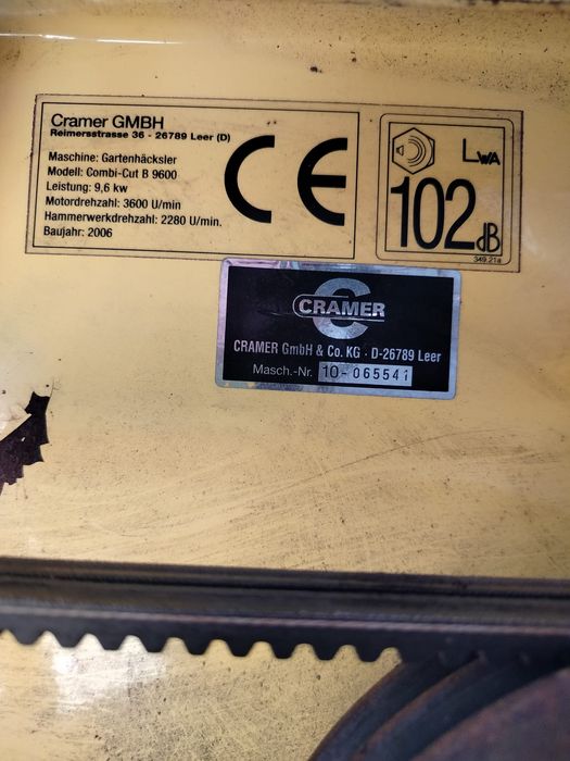 Rębak do gałęzi Cramer 13km, HONDA GX390