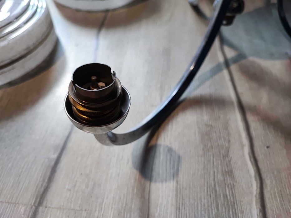 Art deco,niklowany mosiężny żyrandol