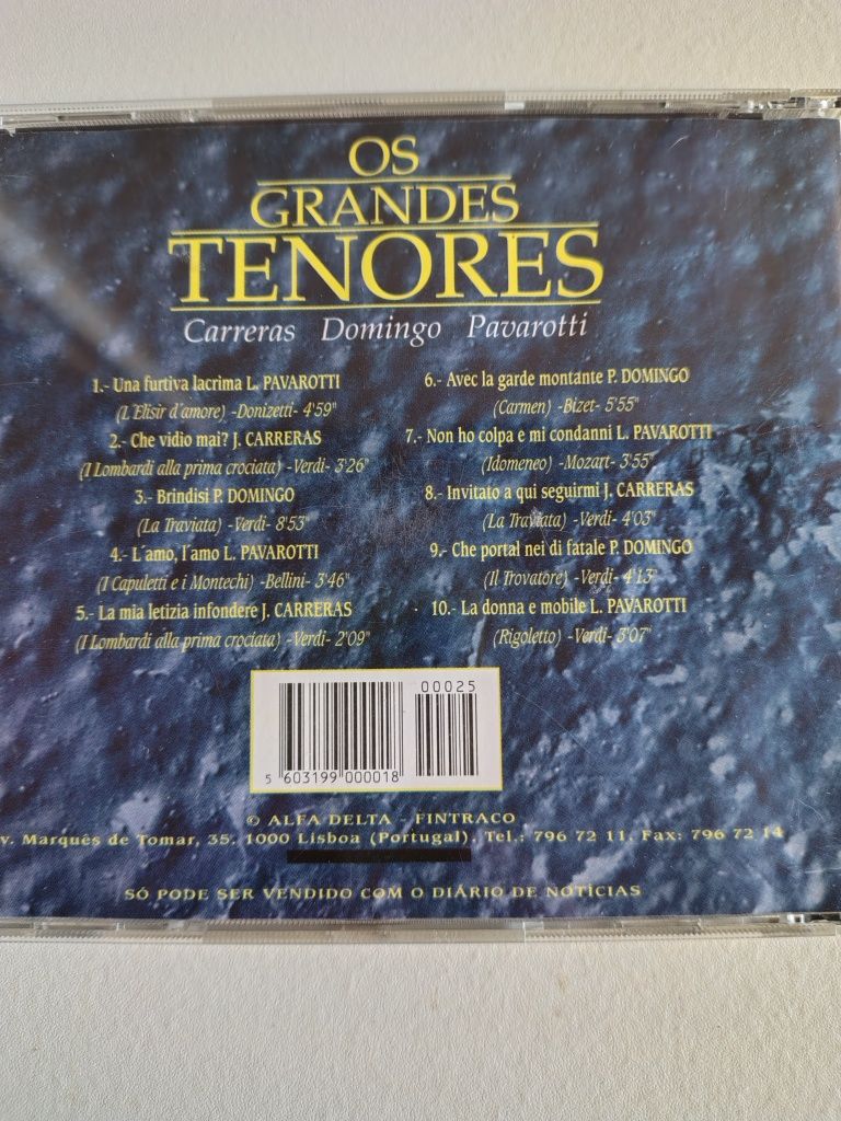 6 CD'S de Música, Bonga, Pavarotti + Vários