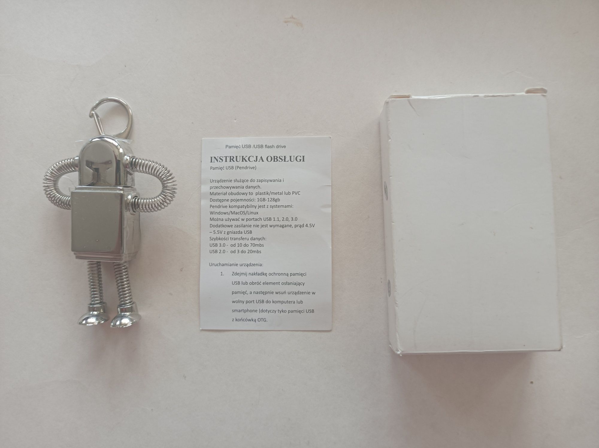 Pendrive robot metalowy brelok 16gb USB 3.0