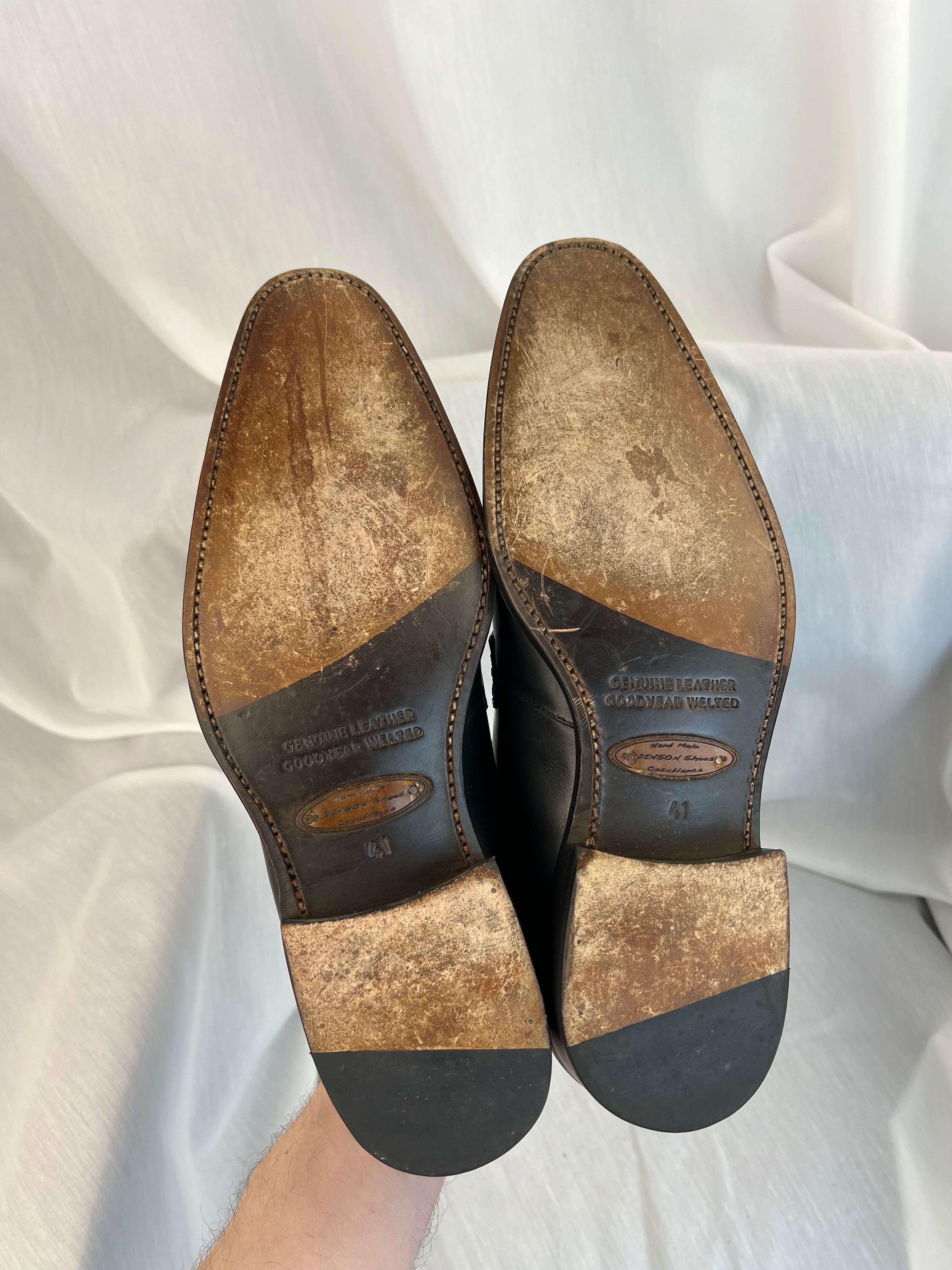 BENSON Hand Made Leather Dress Shoes шкіряні туфлі ручна робота Бенсон