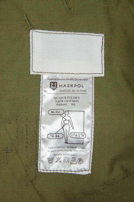 mundur polowy wojskowy 124p/mon całoroczny wz. 2019 s/l