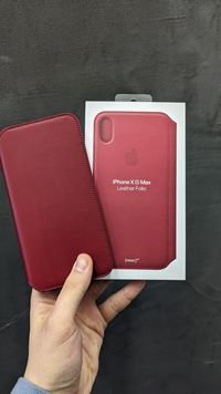 Чохол книжка Apple iPhone XS Max RED Leather Folio Чехол