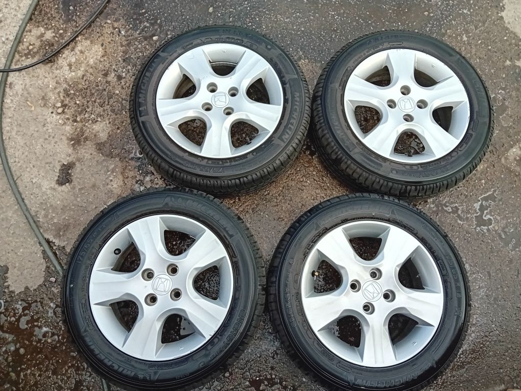 Alu 15"oryg Honda 4x100 z op lato nowe opony okazja