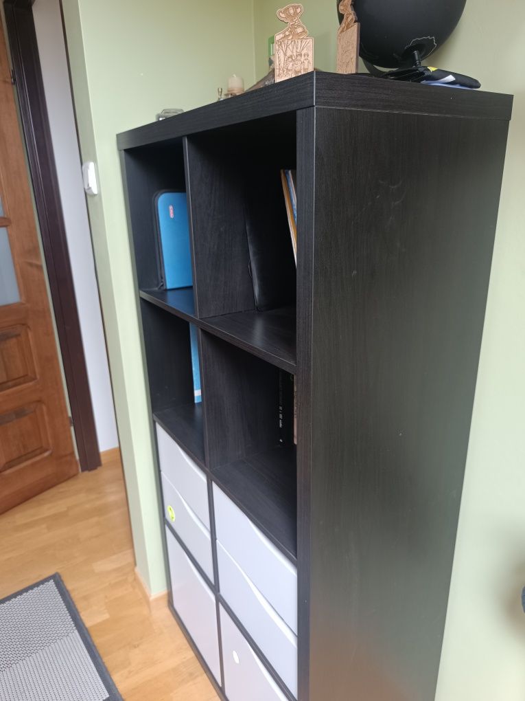 IKEA Regał KALLAX wraz z wkladami