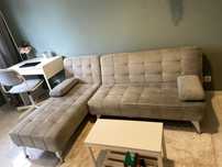 Sofá Cinzento Chaise Longue