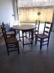 mesa redonda dobrável para cozinha/sala com 4 cadeiras
