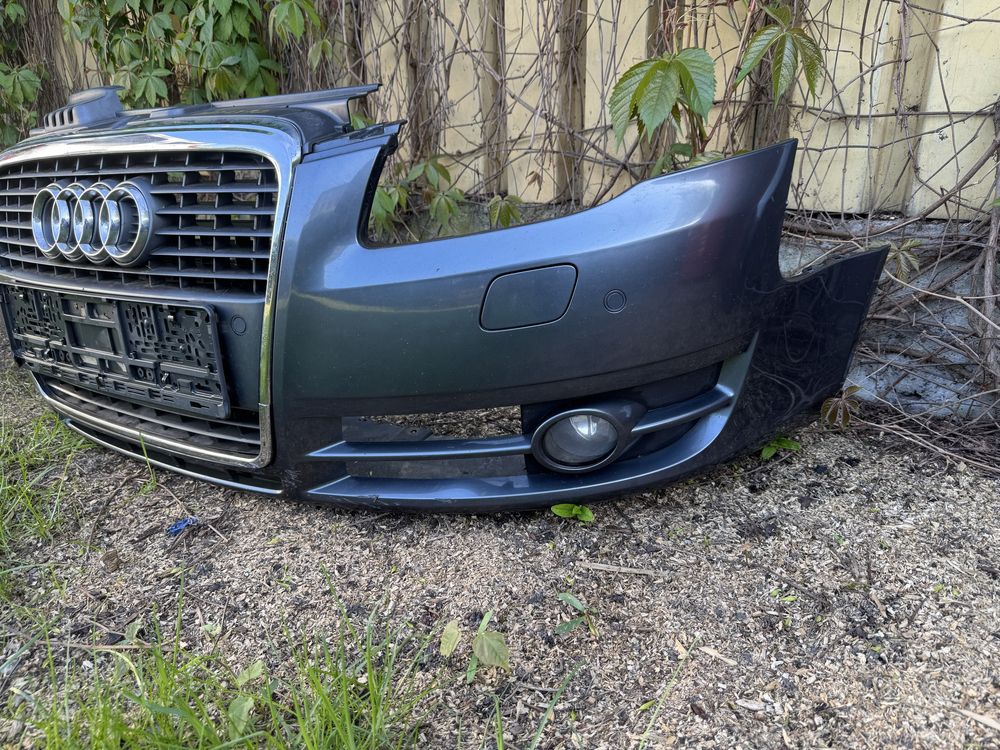 Zderzak Przedni Spryski Grafitowy Szary LXZ7 Audi A4 B7