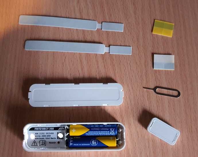 Czujnik Fritz!Dect 350, jak nowy, monitorowanie otwierania okien/drzwi