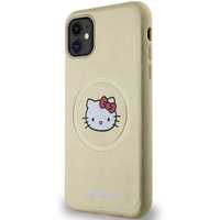 Etui Hello Kitty Leather Kitty Head Magsafe Na Iphone 11 / Xr - Złote