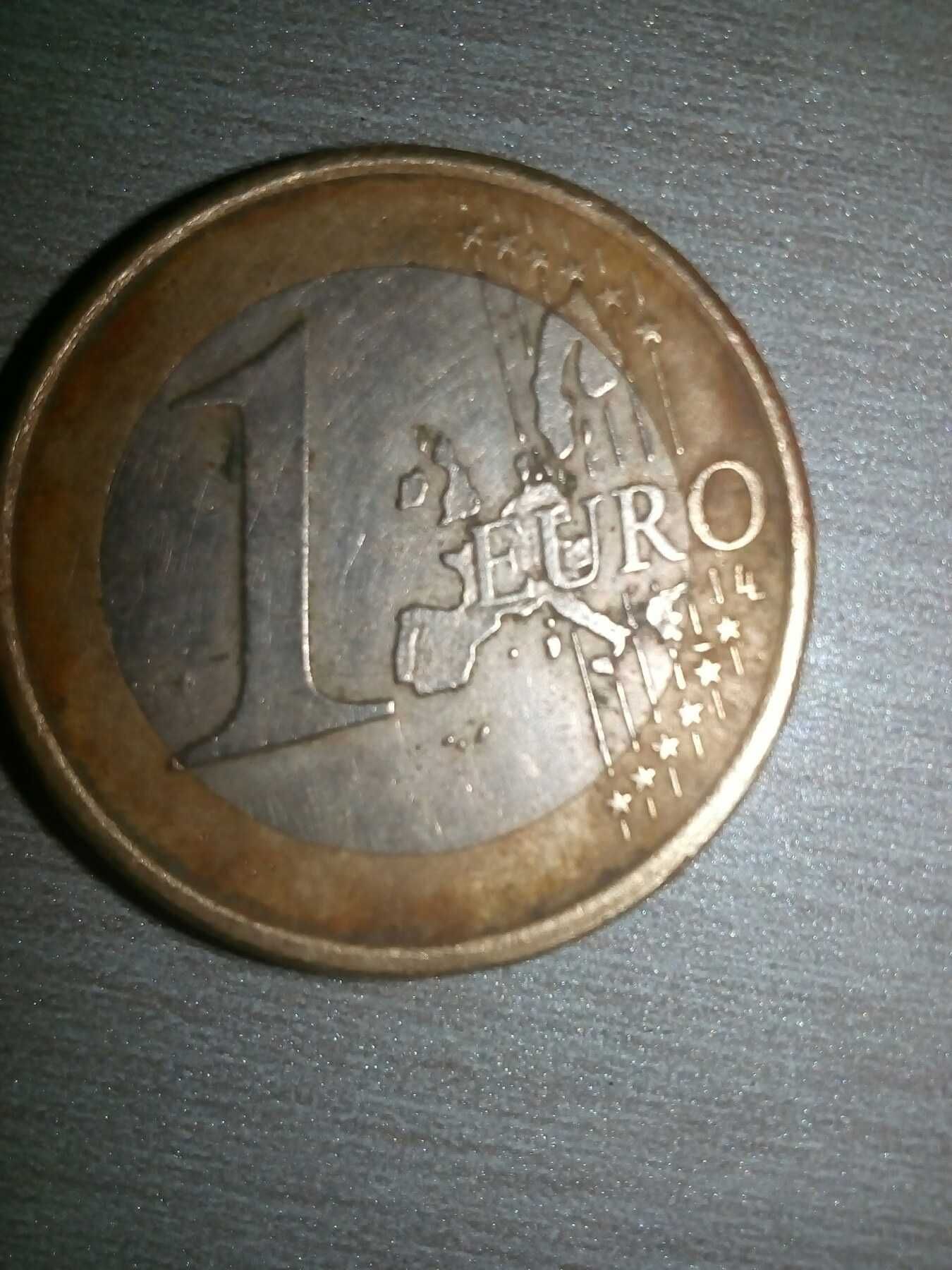 Продам монету  1 евро 2002г