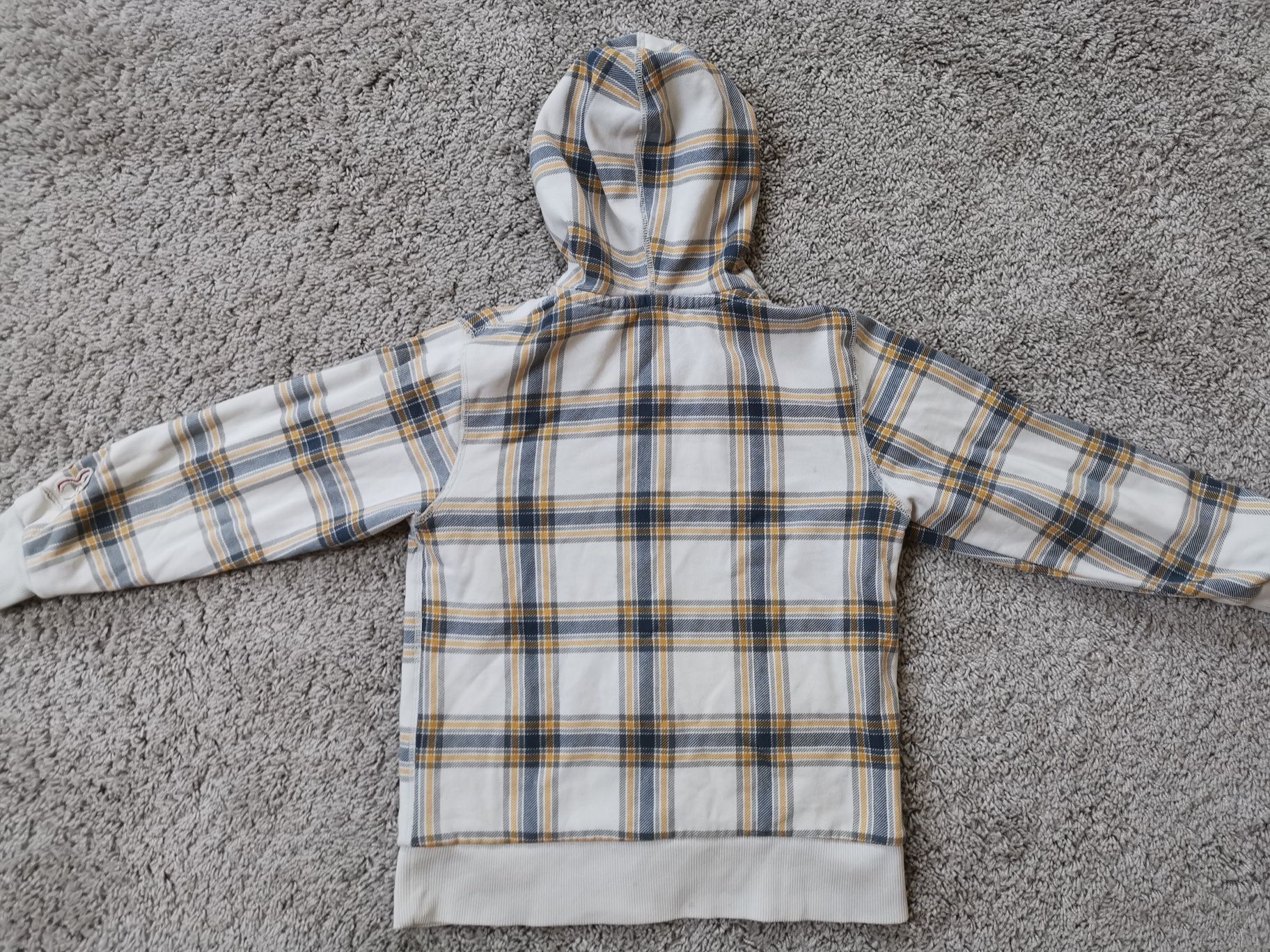 Bluza sportowa w kratkę z kapturem H&M 146 152