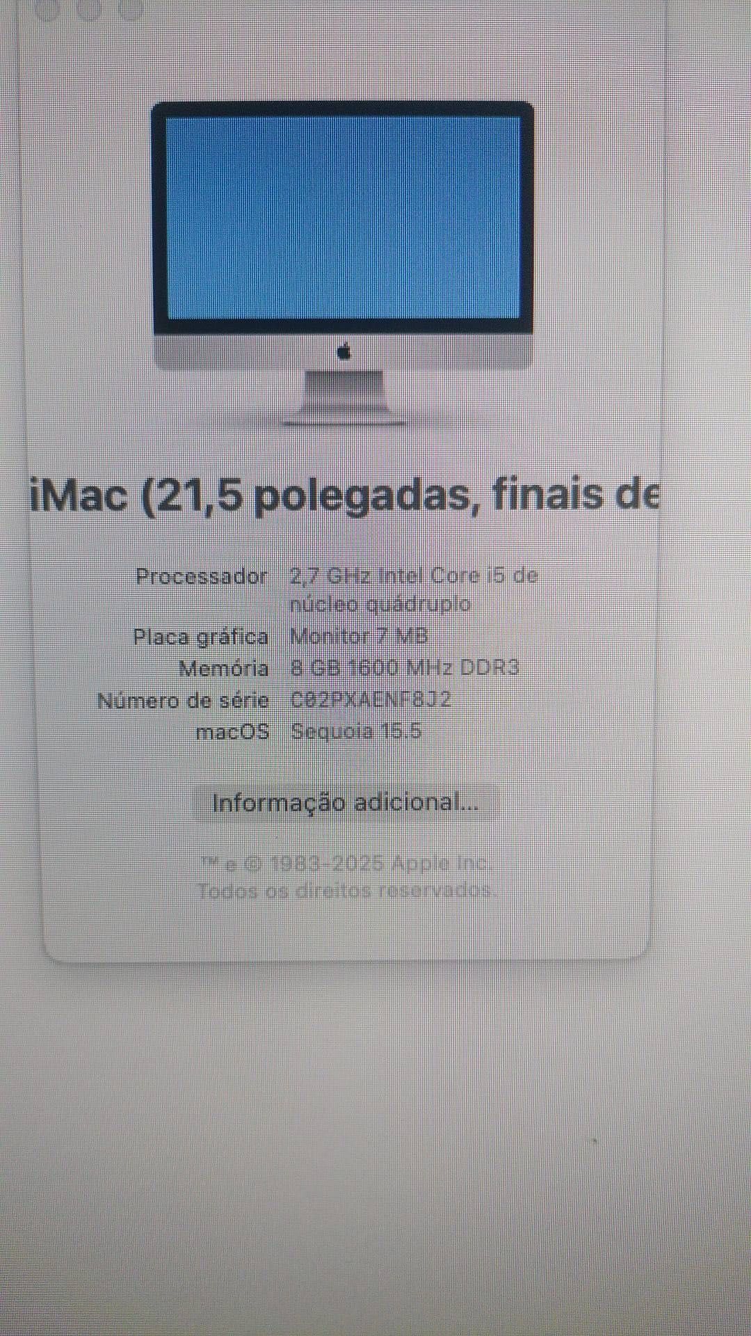 Computador Imac 2015