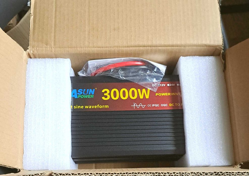 Inversor EASUN 12VDC - 3.000W ONDA PURA converte em 220V AC