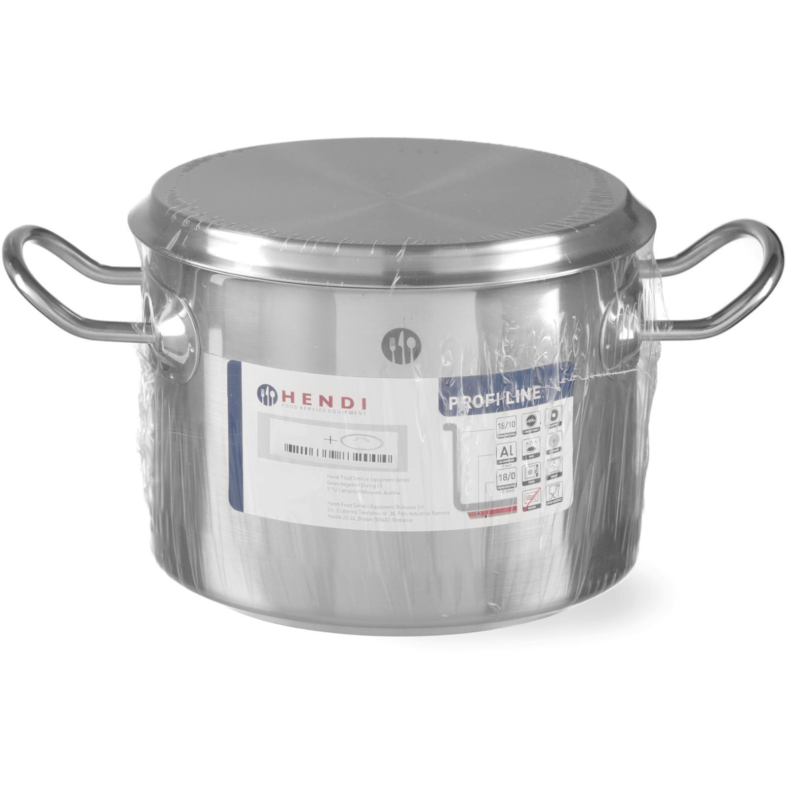 garnek średni profi line z pokrywką 2 l śr. 160 x 110 h - hendi 831007
