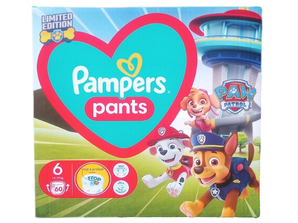 Pieluchomajtki Pampers Pants 6 - Psi Patrol 60szt