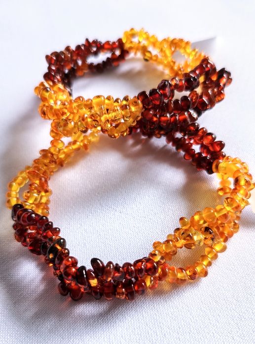 Bransoletka z Bursztynu Bałtyckiego nowa