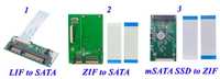 Адаптер HDD 1,8" LIF ZIF на SATA и mSATA SSD на 40-pin ZIF(CE)