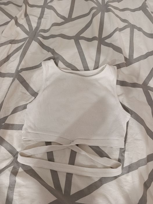 biały top rozmiar s