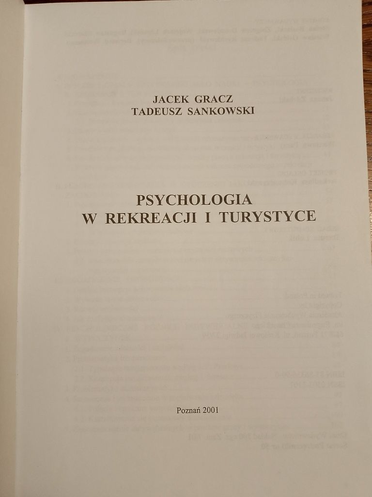 Psychologia w rekreacji i turystyce