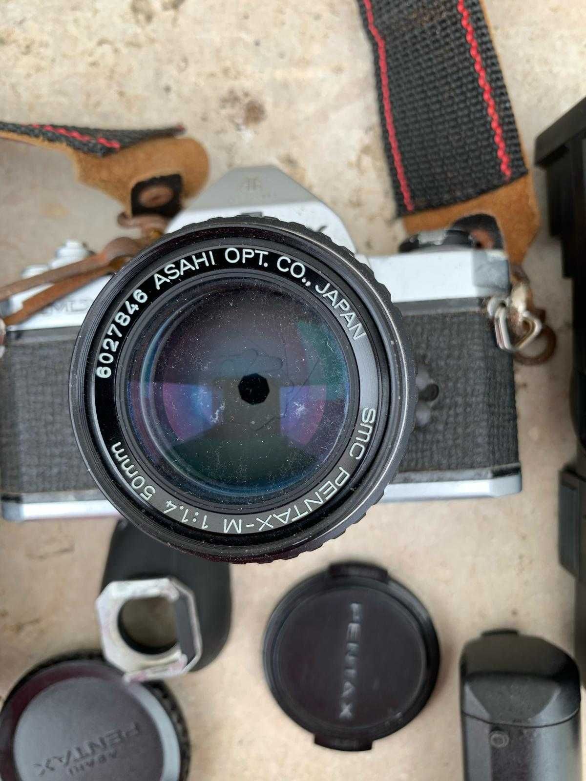 Pentax MX (anos 80) + sitema FLASH