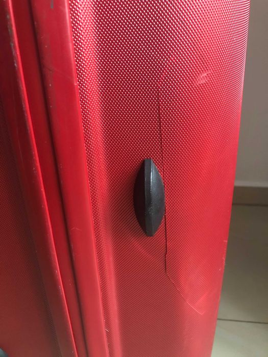 Duża walizka PUCCINI podróżna twarda ABS czerwona na zamek 4 koła