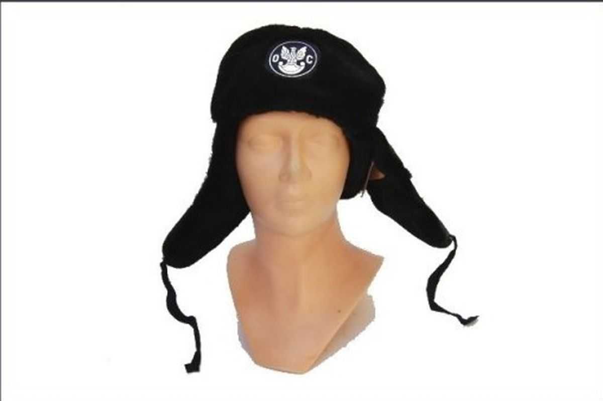 Wojskowa Czapka uszatka uszanka PRL OBRONA CYWILNA OC