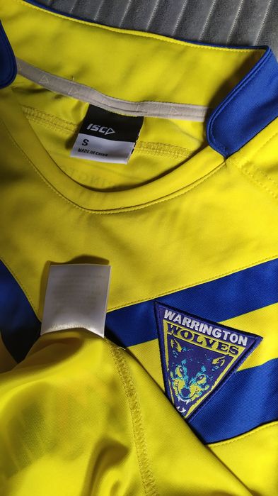 Koszulka ISC RUSSELL 1 Warrington Wolves fly emirates Rugby Super leag