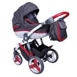 Коляска Tako Junama Red 2 в 1 • суперкомфортна, червона