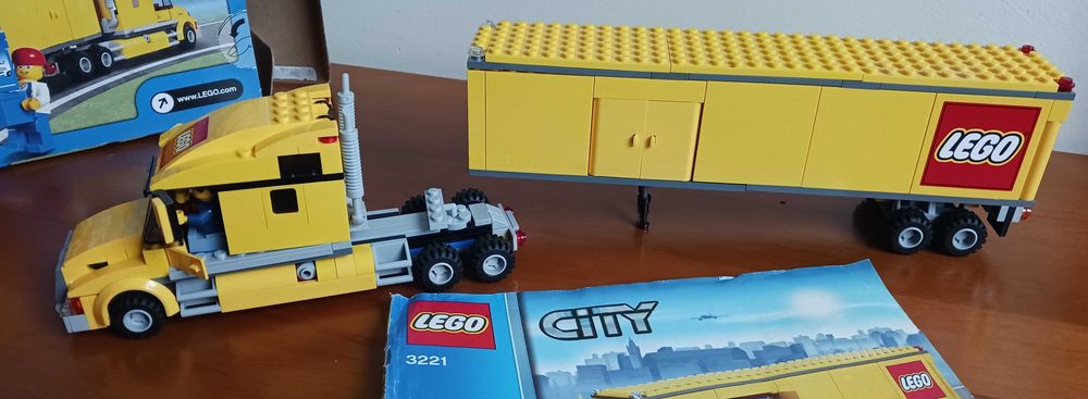 Lego City 3221 Żółta Ciężarówka TIR + pudełko + instrukcja