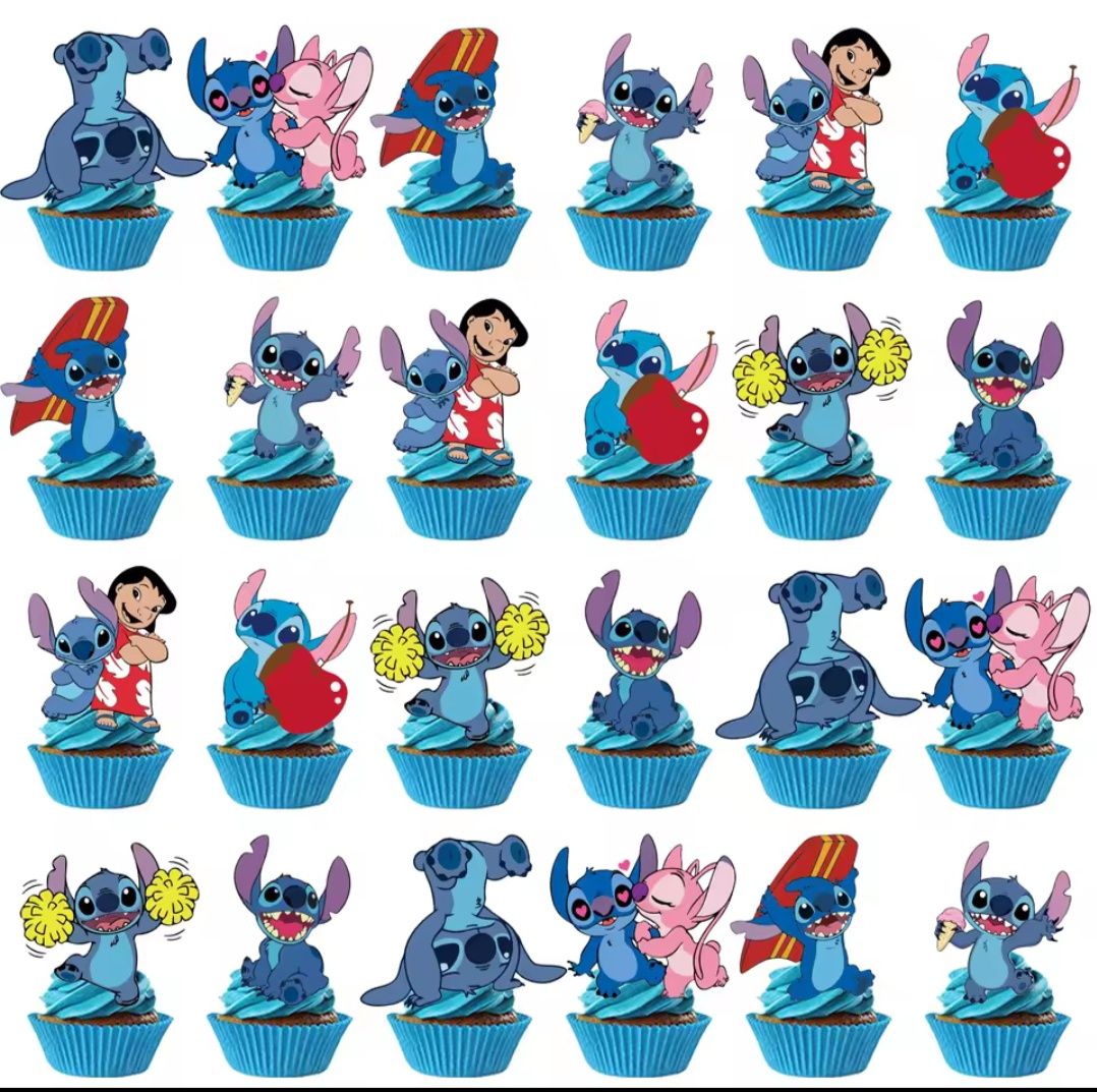 Topper stitch tort urodzinowy babeczki muffinki urodziny