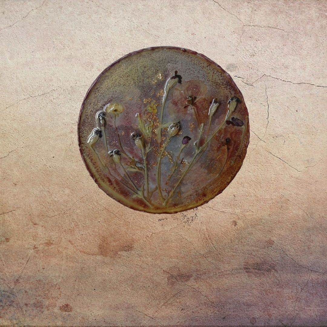 Картина Сухие цветы из эпоксидной смолы, арт, экибана