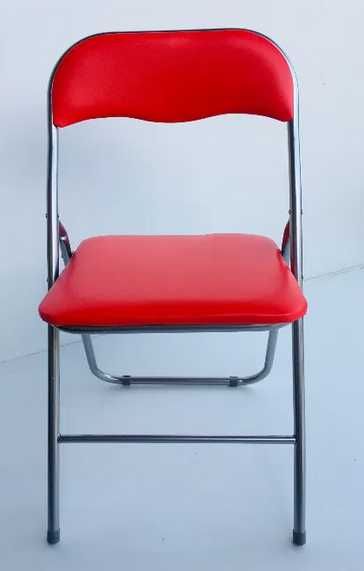 Krzesło składane Metalowe Pedro czerwone