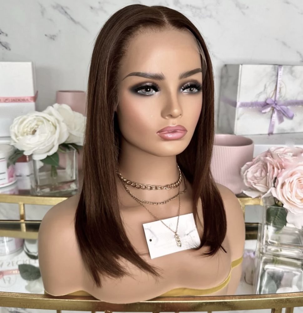 nowa naturalna peruka lace front 100% ludzki wlos na co dzien