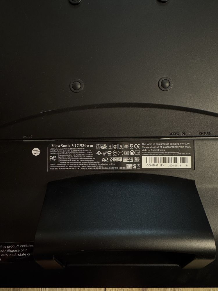 Монітор ViewSonic VG1930wm