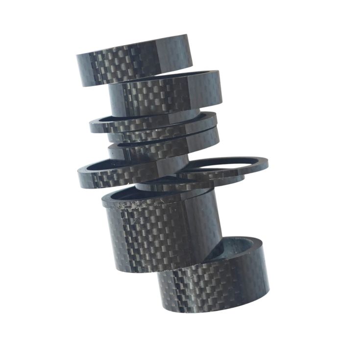 CARBON podkładki pod mostek rury sterowej carbonowe
