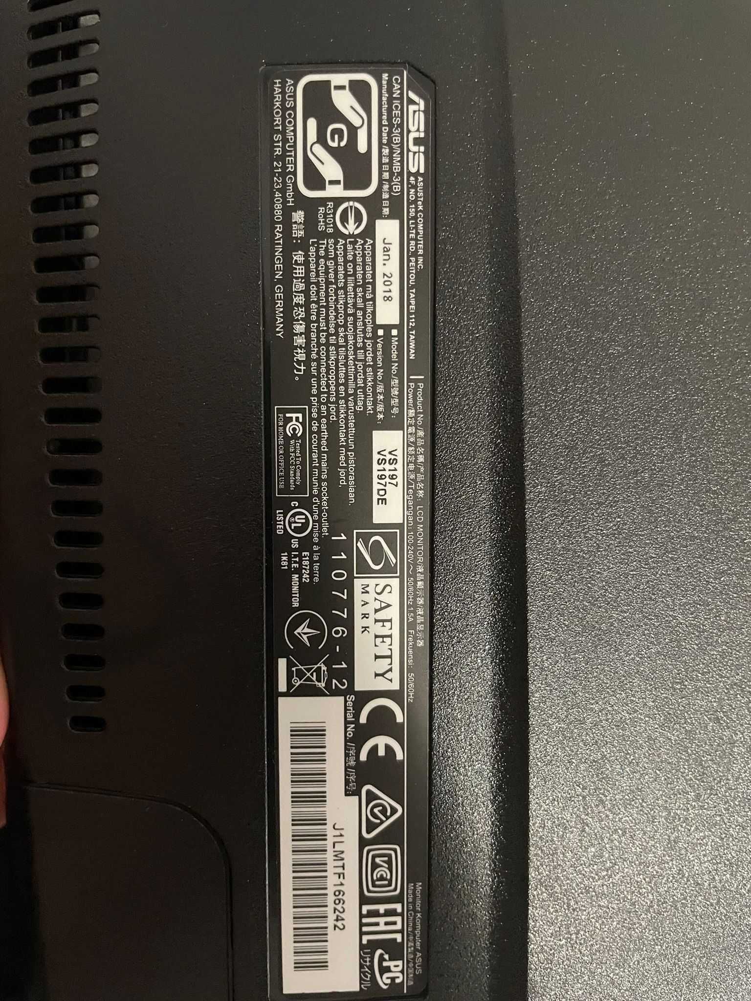 Monitor Asus VS197DE 18.5 polegadas