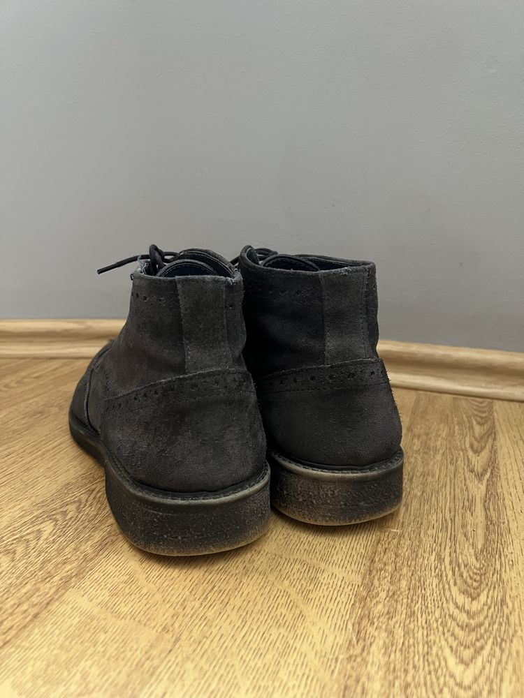 Buty trzewiki zamszowe wizytowe eleganckie