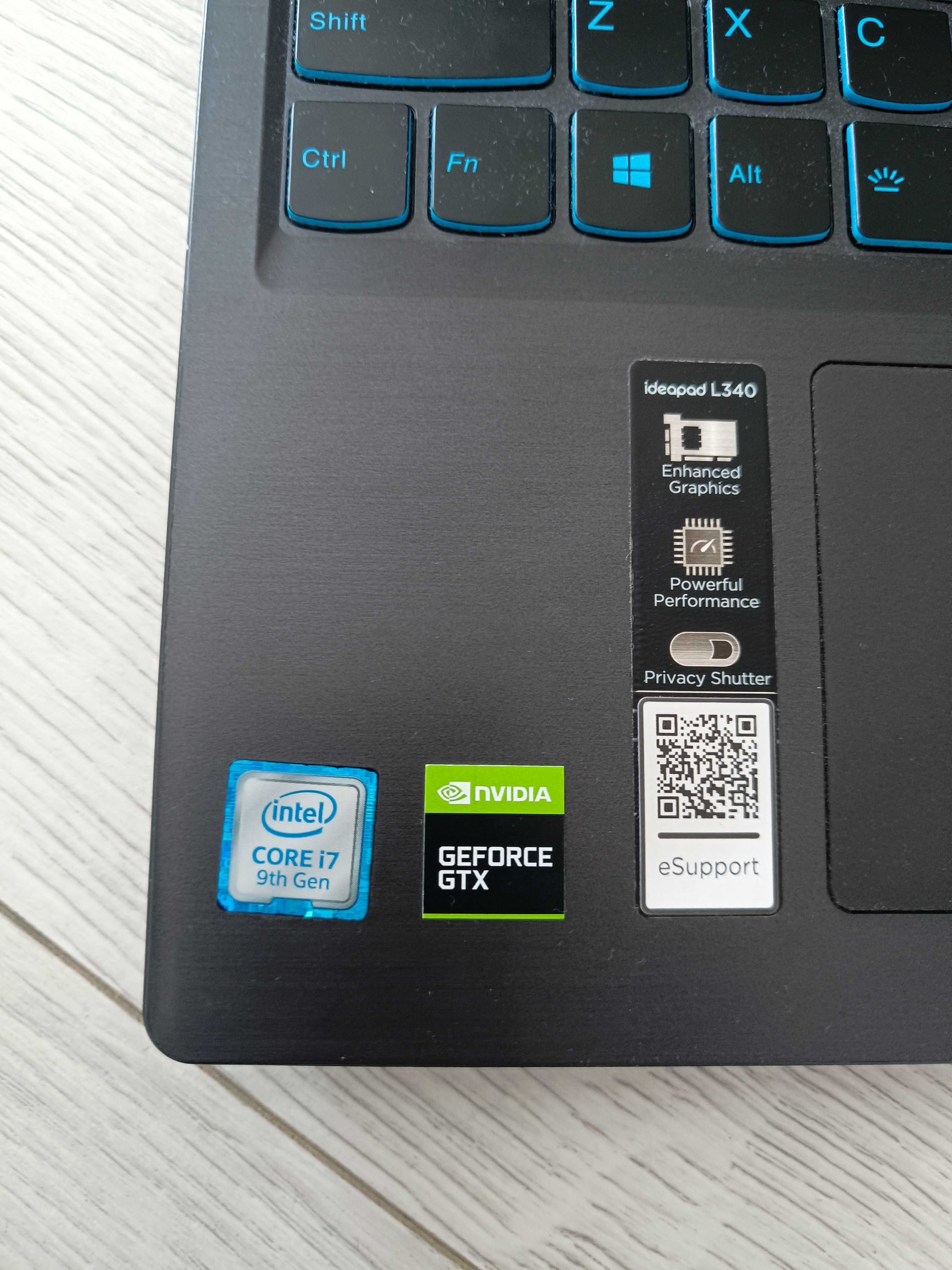 Laptop Lenovo IdeaPad L340, Intel i7-9750HF, GTX 1650