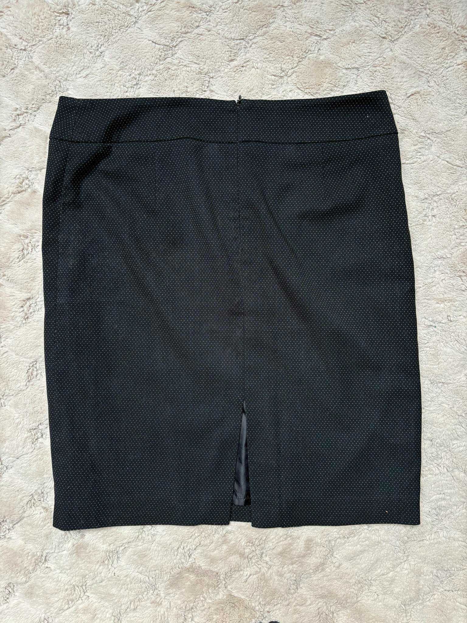 Elegancki czarny komplet ołówkowa spódnica bluzka  44 XXL